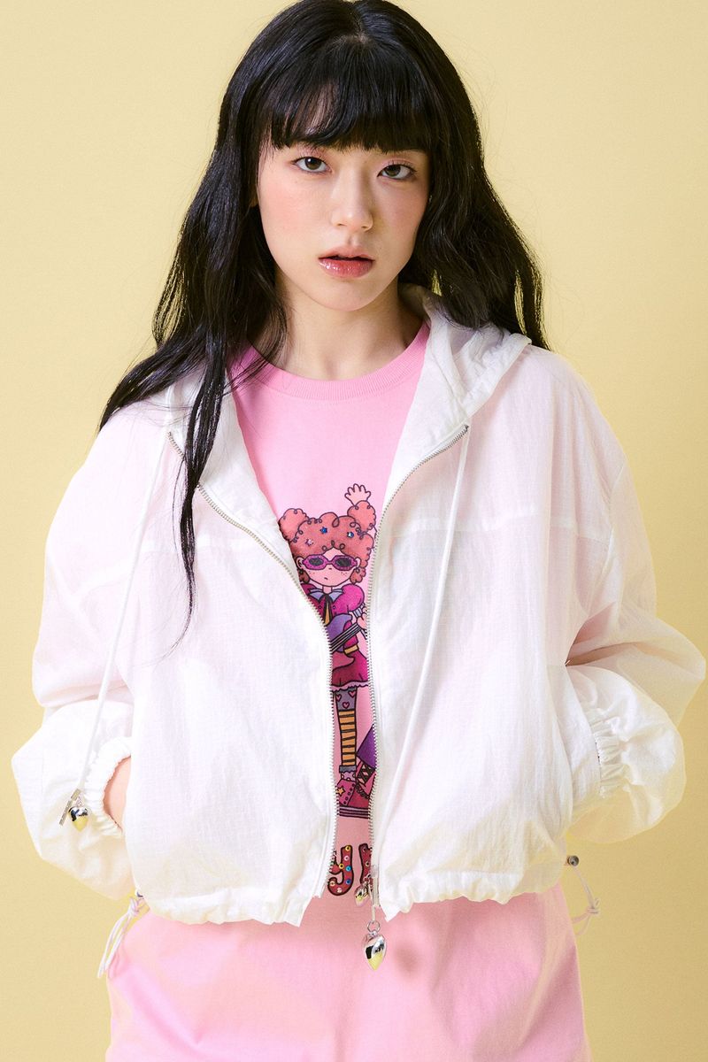 Frilly Woven Jacket [Ivory]