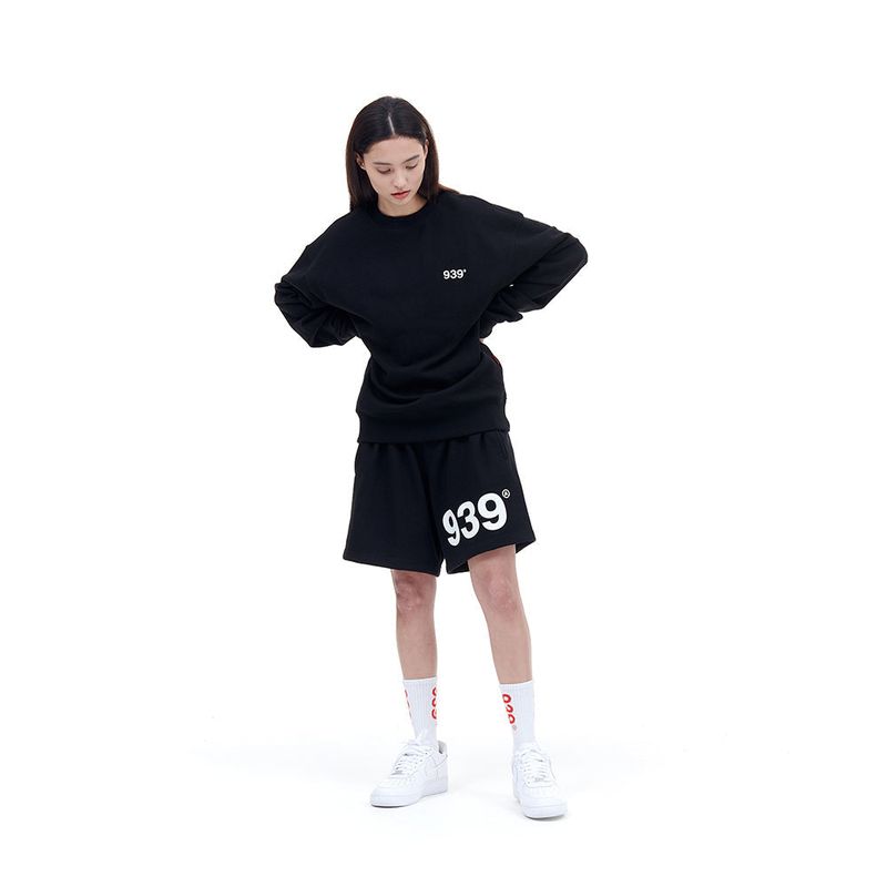 939 LOGO SWEAT SHORTS (BLACK)