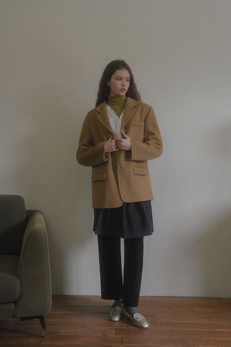 Daddy handmade half coat_camel