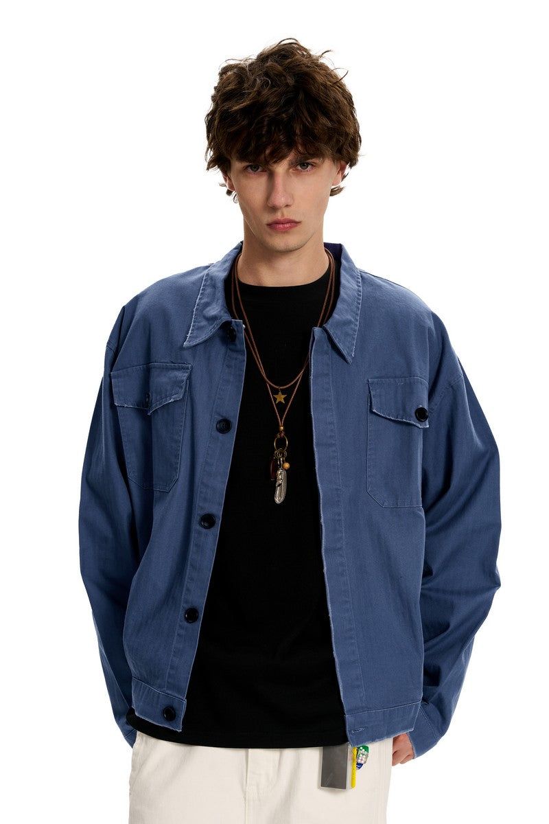French Blue Shirt Jacket