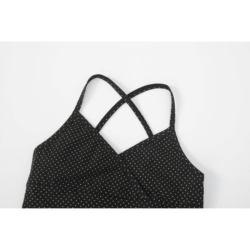 DOT CAMISOLE-BLACK