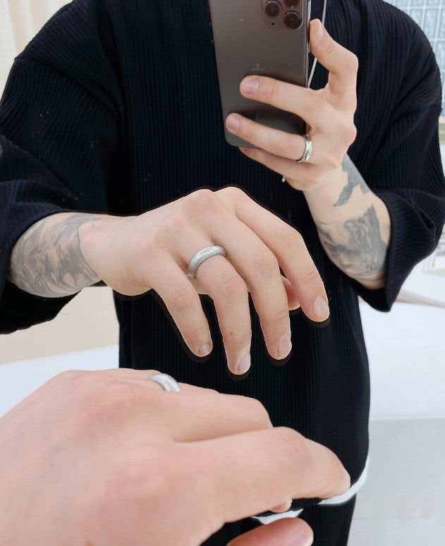 No.8795 cylinder silver RING