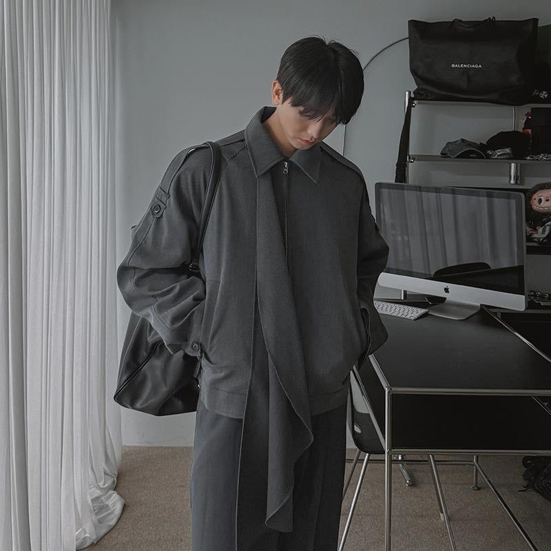 ASCLO Scarf Trench Jacket (2color)