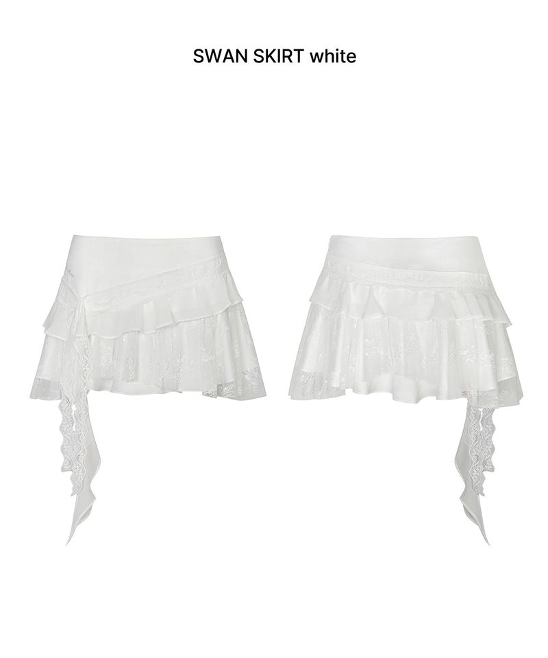 SWAN SKIRT white