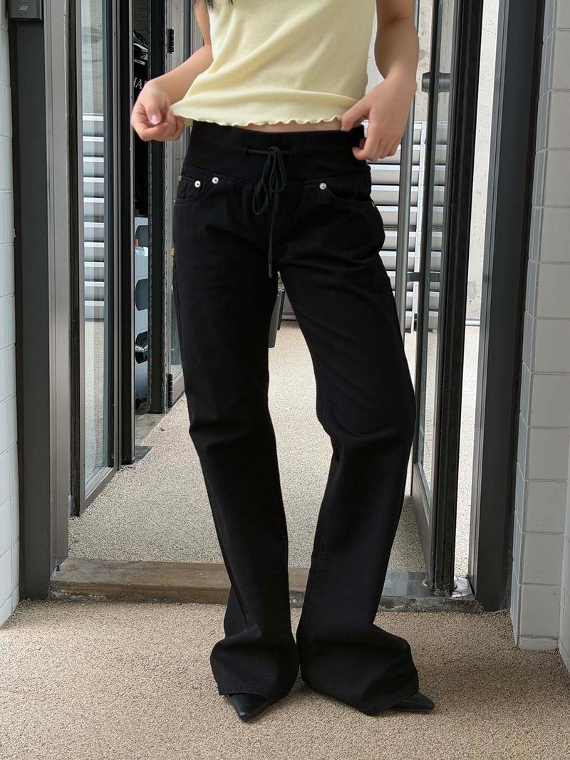 Banding waist flare pants(2color)