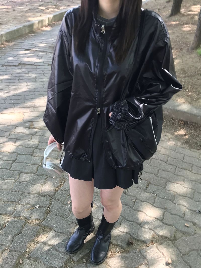 lustrous windbreaker jacket
