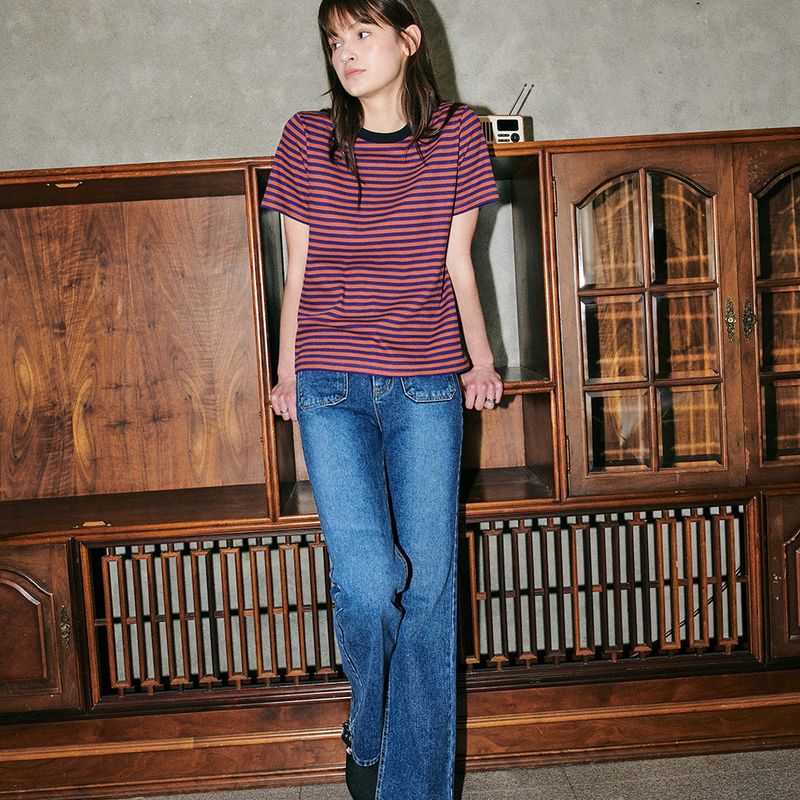 Bootcut Denim Pants Blue
