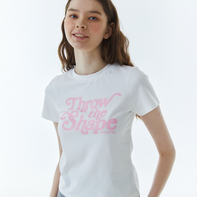 Shape Logo Slim Span T-Shirt White