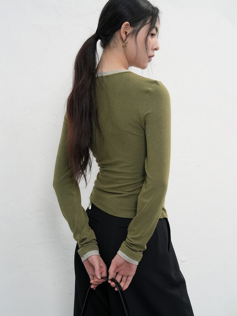 【即日発送】layered twist t-shirts