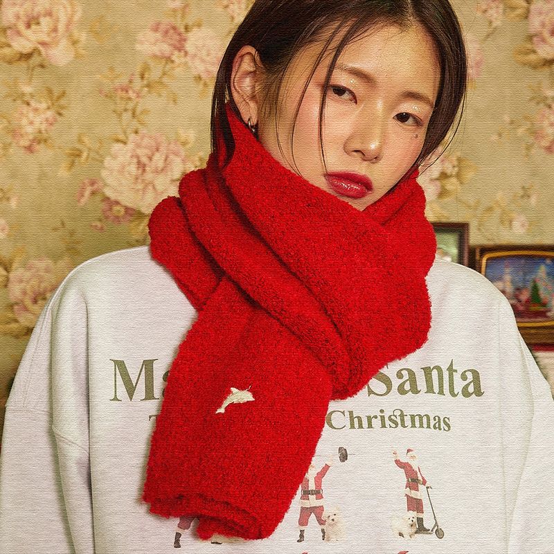 Dolphin boucle knit muffler