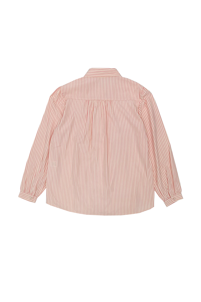 Stripe Frill Blouse (pink)