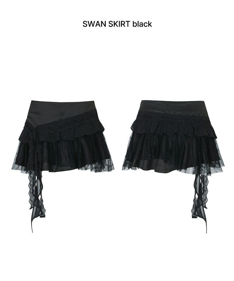 SWAN SKIRT black