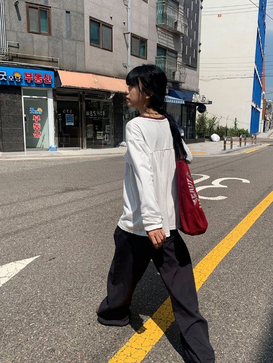 26FW★ [BAONHAUS] Koiren Frill Long Sleeve Tee