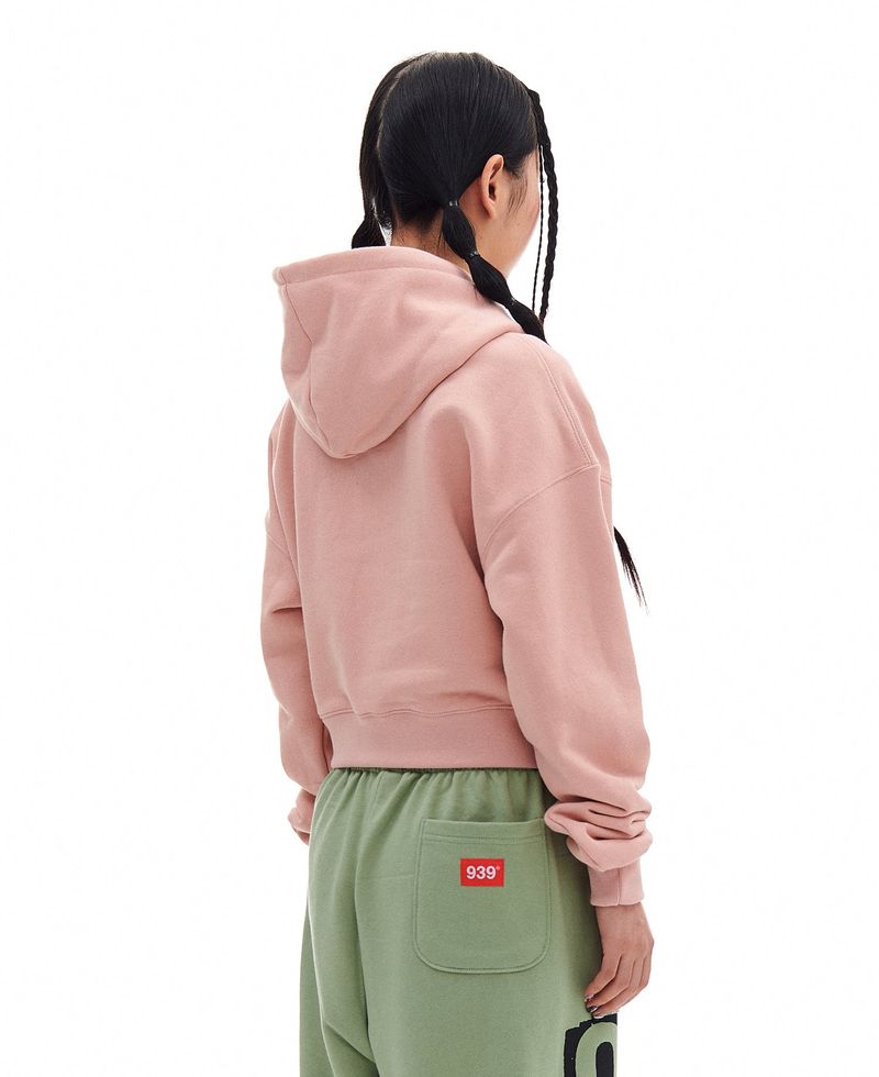 939 LOGO CROP HOOD (PINK)