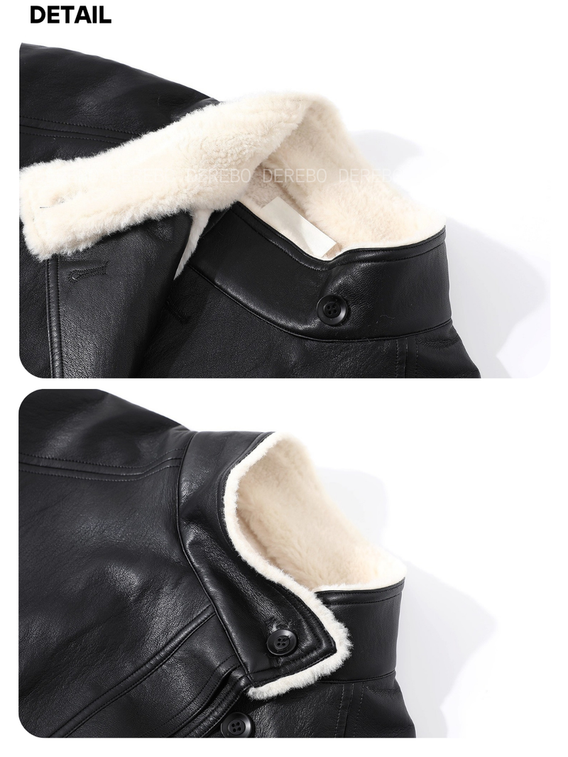 Signature Leather Warm Long Coat