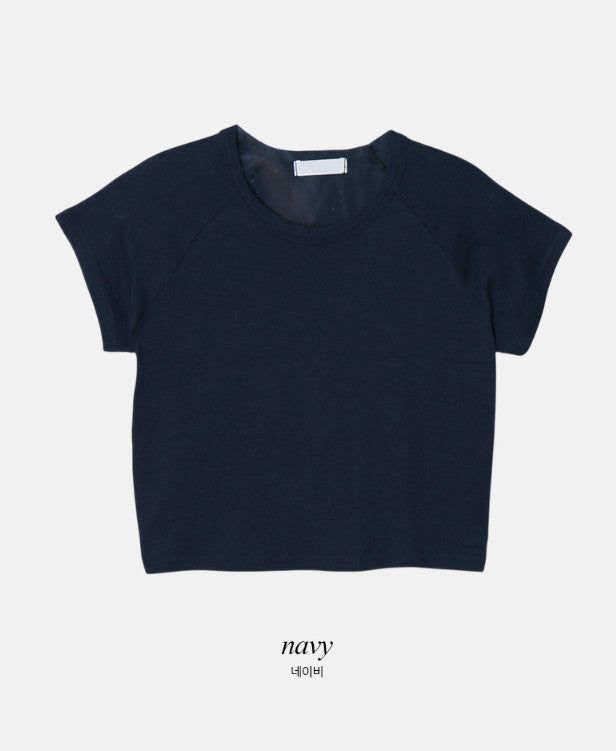 Tena Basic Short Sleeve Crop T-shirt (5color)