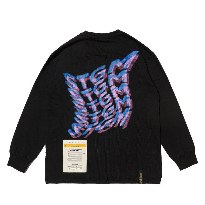 MAGIC OVERSIZED LONG SLEEVES T-SHIRTS BLACK / WHITE