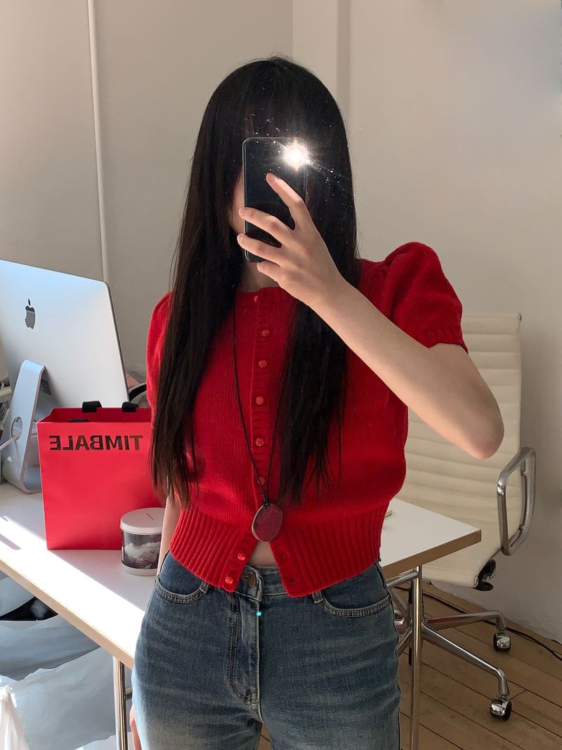 [MADE] Rendez Cashmere Puff Cardigan