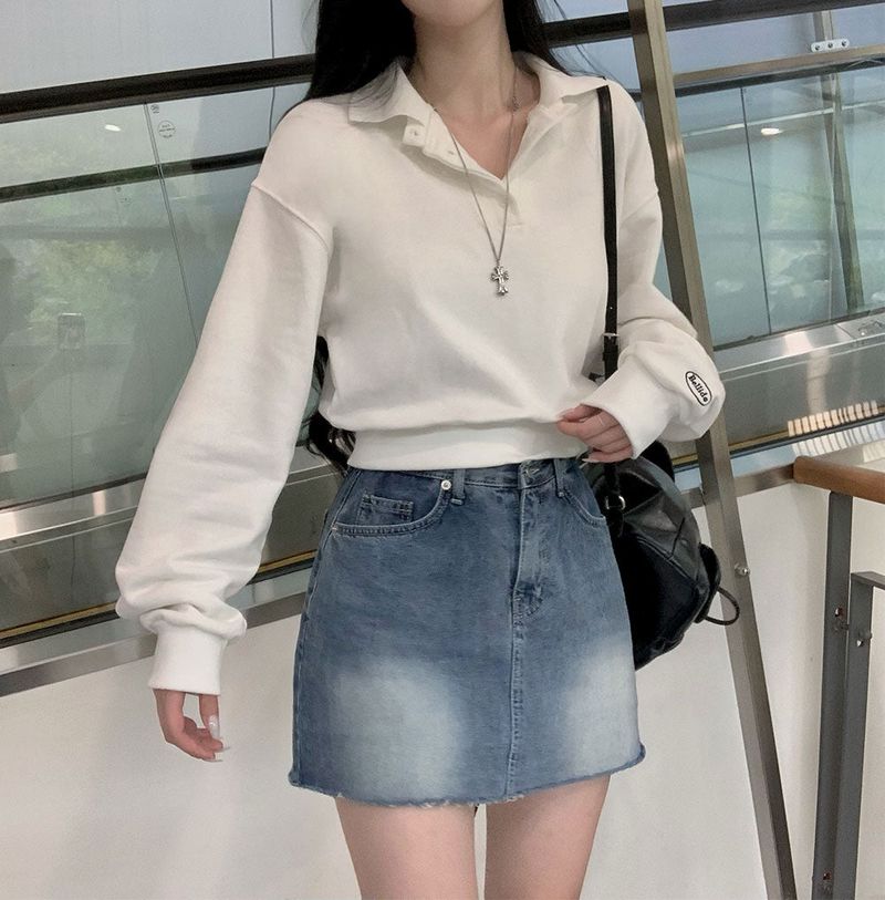 [BELLIDE MADE] Almonds, color cropped sweat