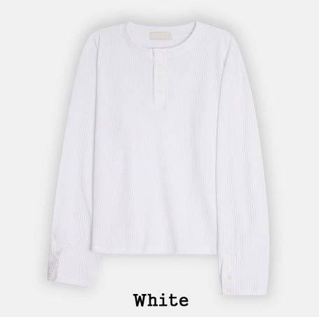 Levan Cuffs Henley Neck Long Sleeve
