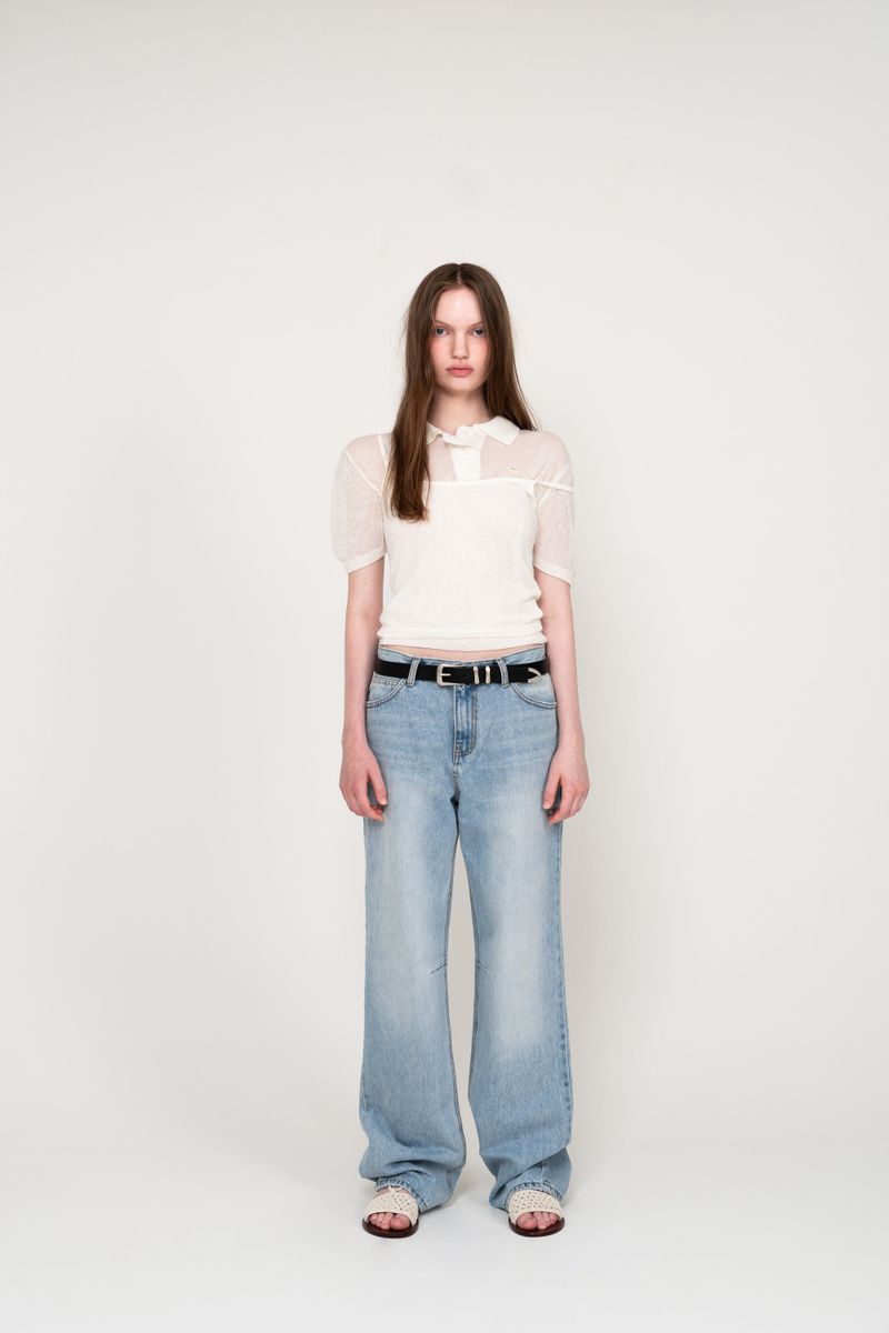 SEE-THROUGH COLLAR HALF KNIT (WHITE)