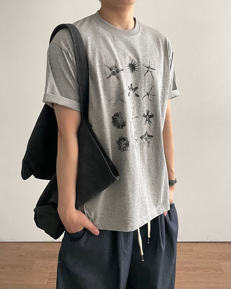 Fish Print Short Sleeve