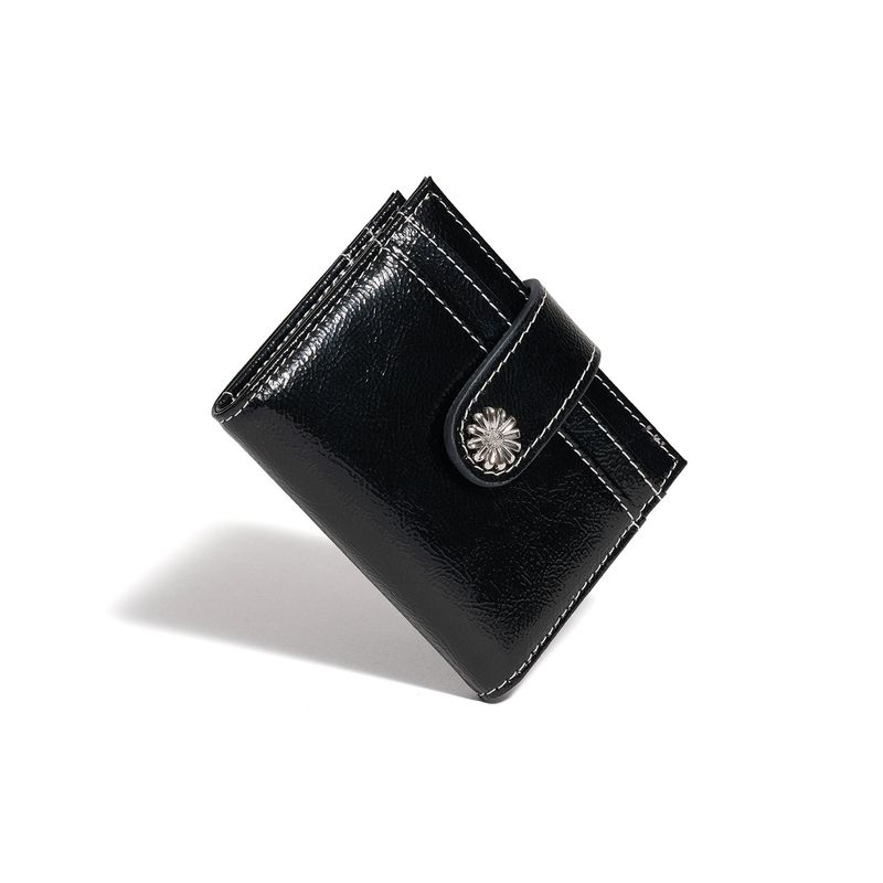 Mini Daisy Photo Slot Card Holder Card Wallet black