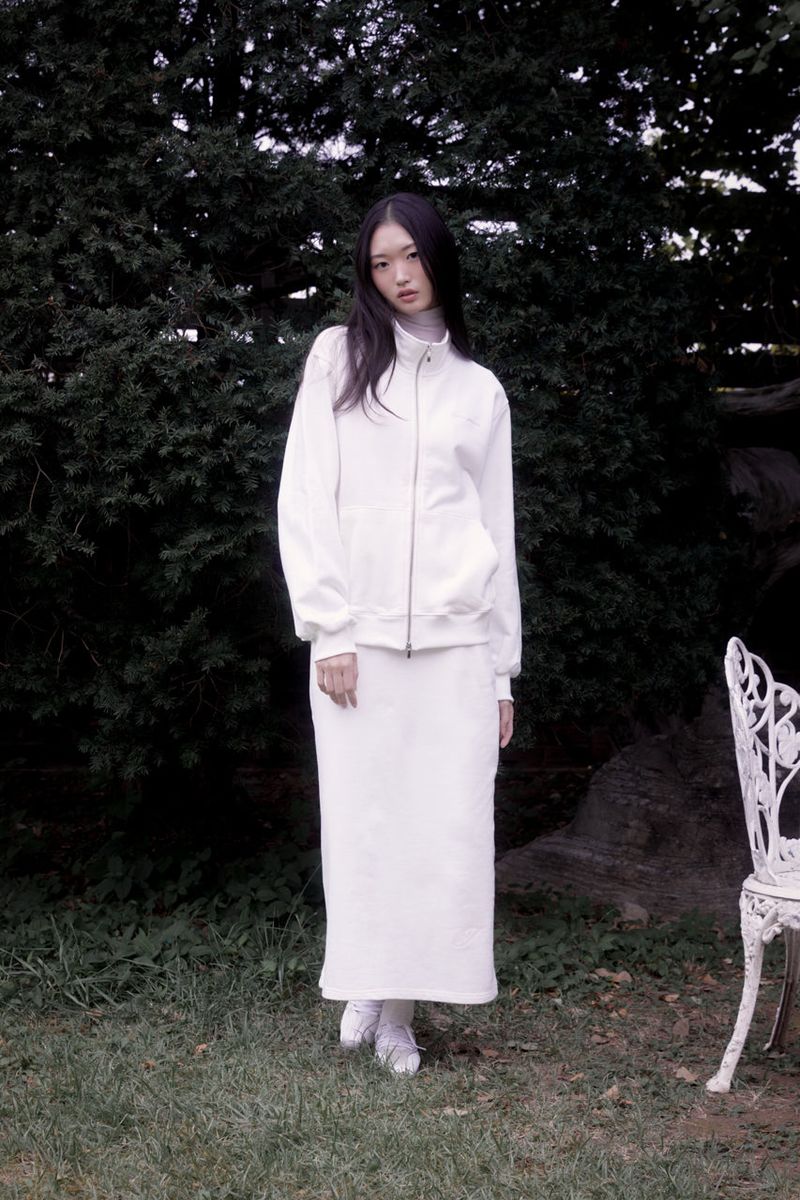 Lettering Classic Long Skirt (IVORY)