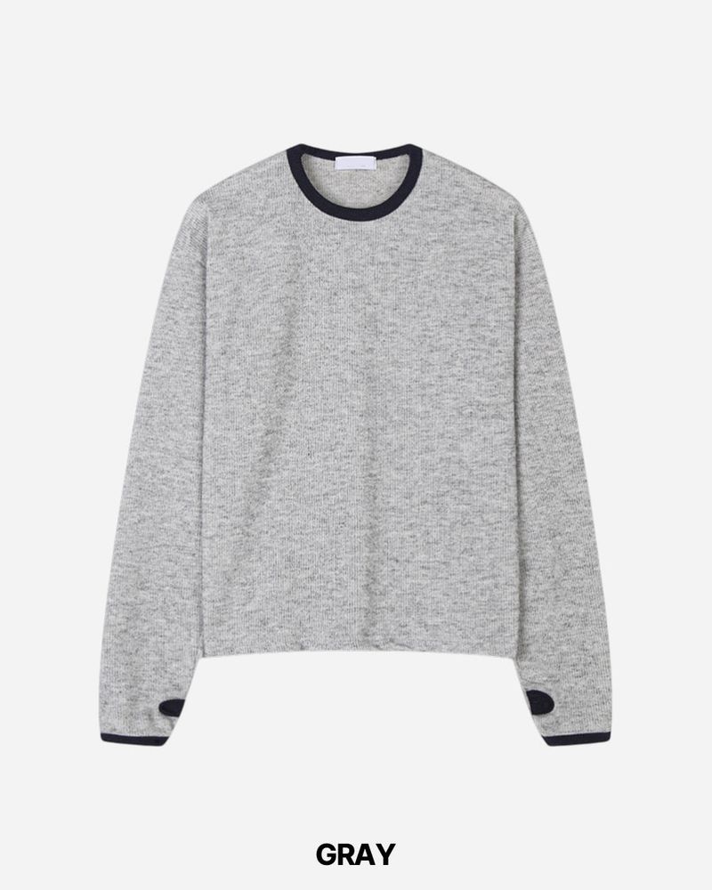 Lav Crop Contrast Knit