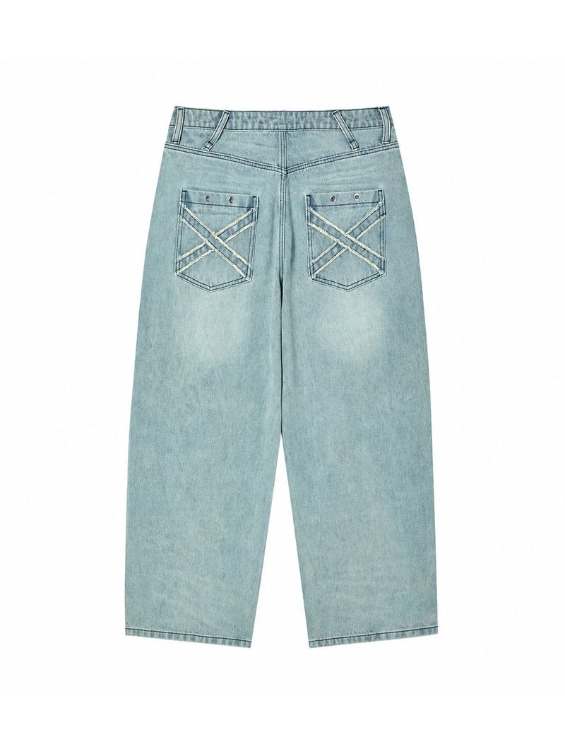 CROSS APLIQUE DENIM LIGHT BLUE