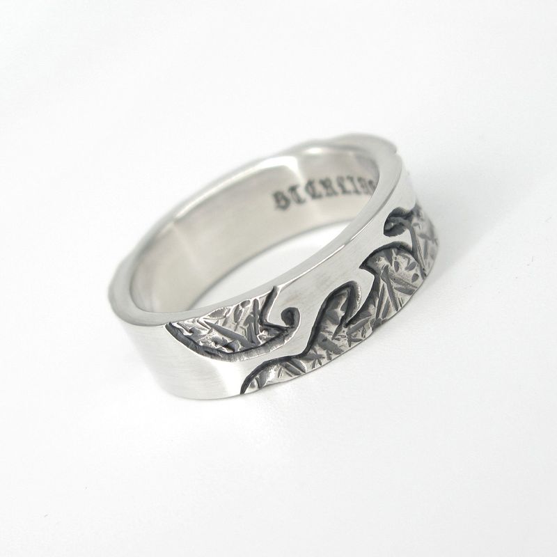 Rough6-S silver ring