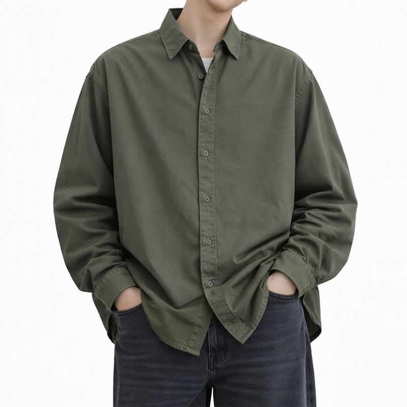 NTET(エヌティーイーティー)の「Pigment Soft Shirt (khaki)(Tops)」
