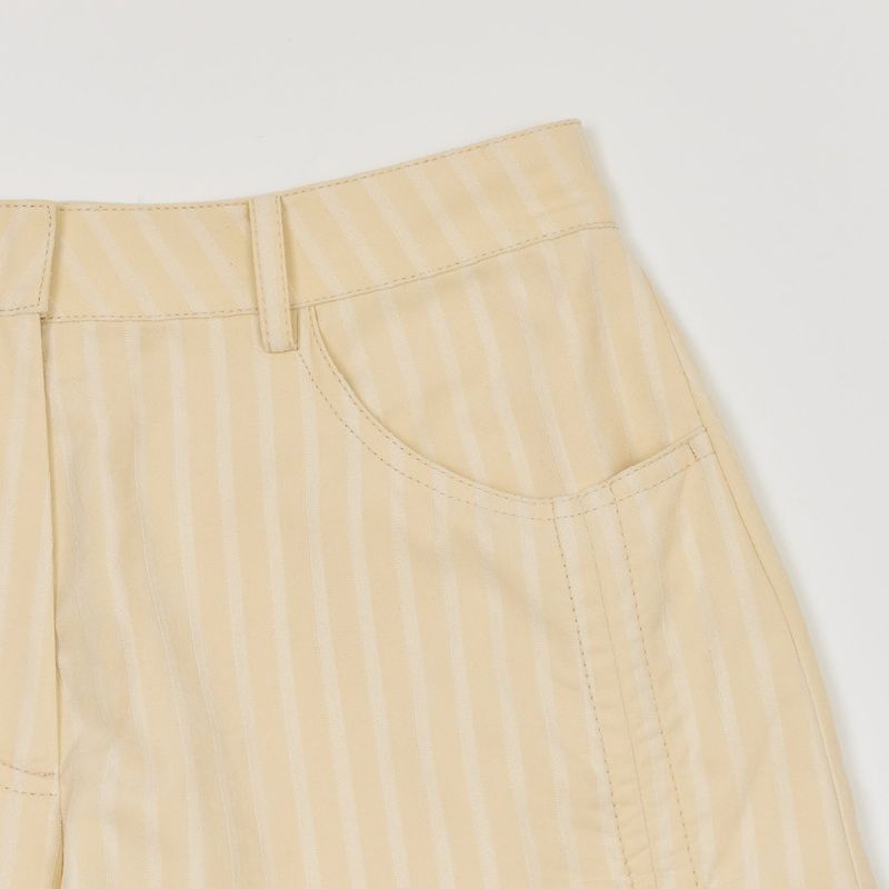 SHIRRING LONG PANTS CREAM