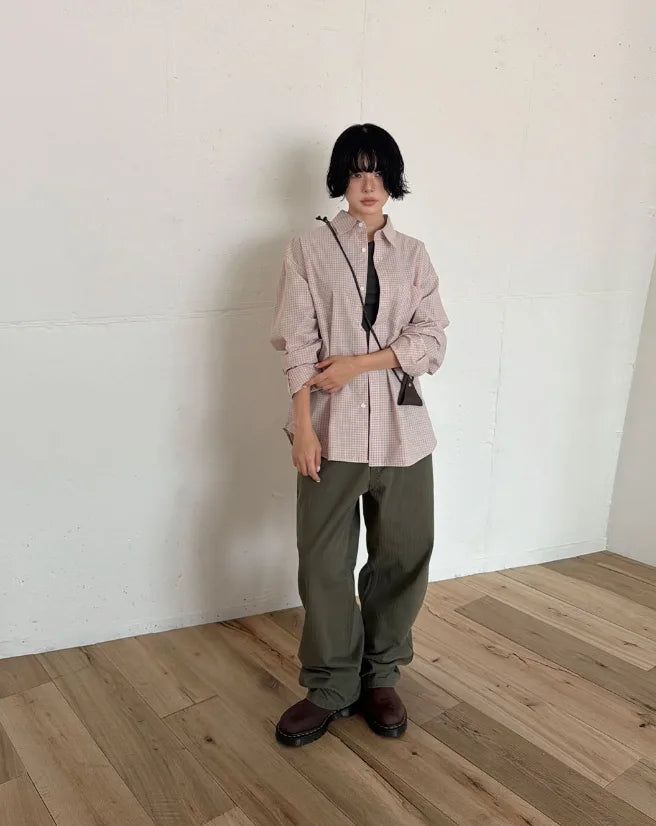 BLUR CHECK OVER SHIRT