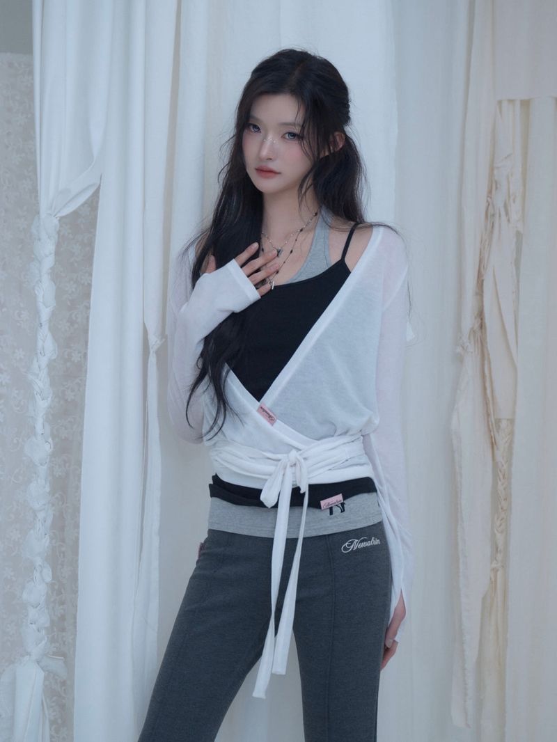 Swan Sheer Wrap Cardigan