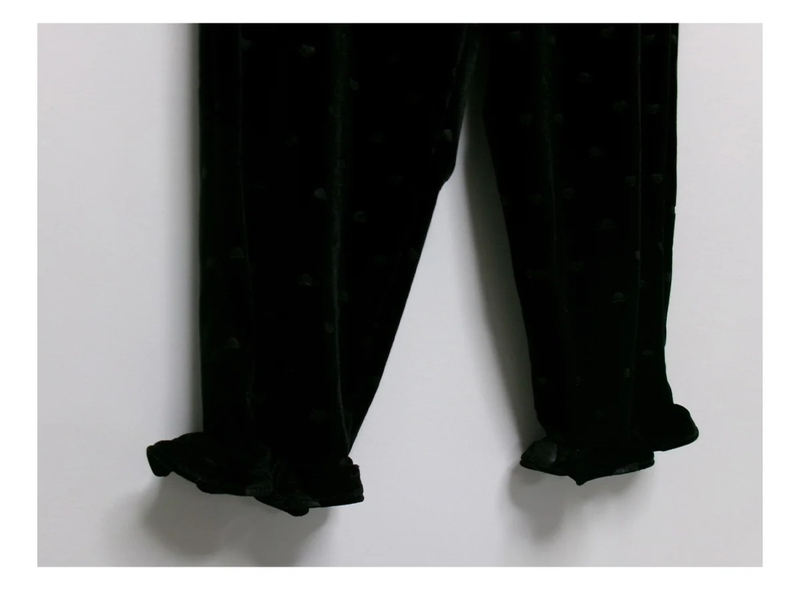 heart velvet leggings