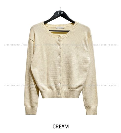 [U-BASIC] Allin round neck cardigan