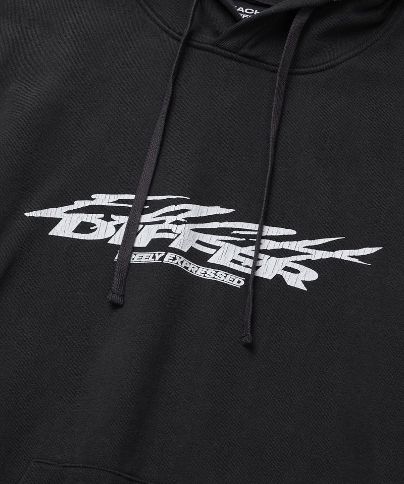 GRAFFITI CRACK HOODIE_CHARCOL