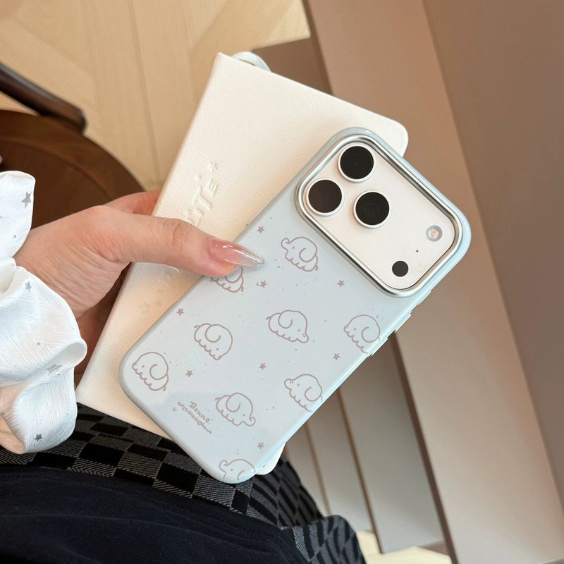 Minimal Line Elephant Soft Phone Case