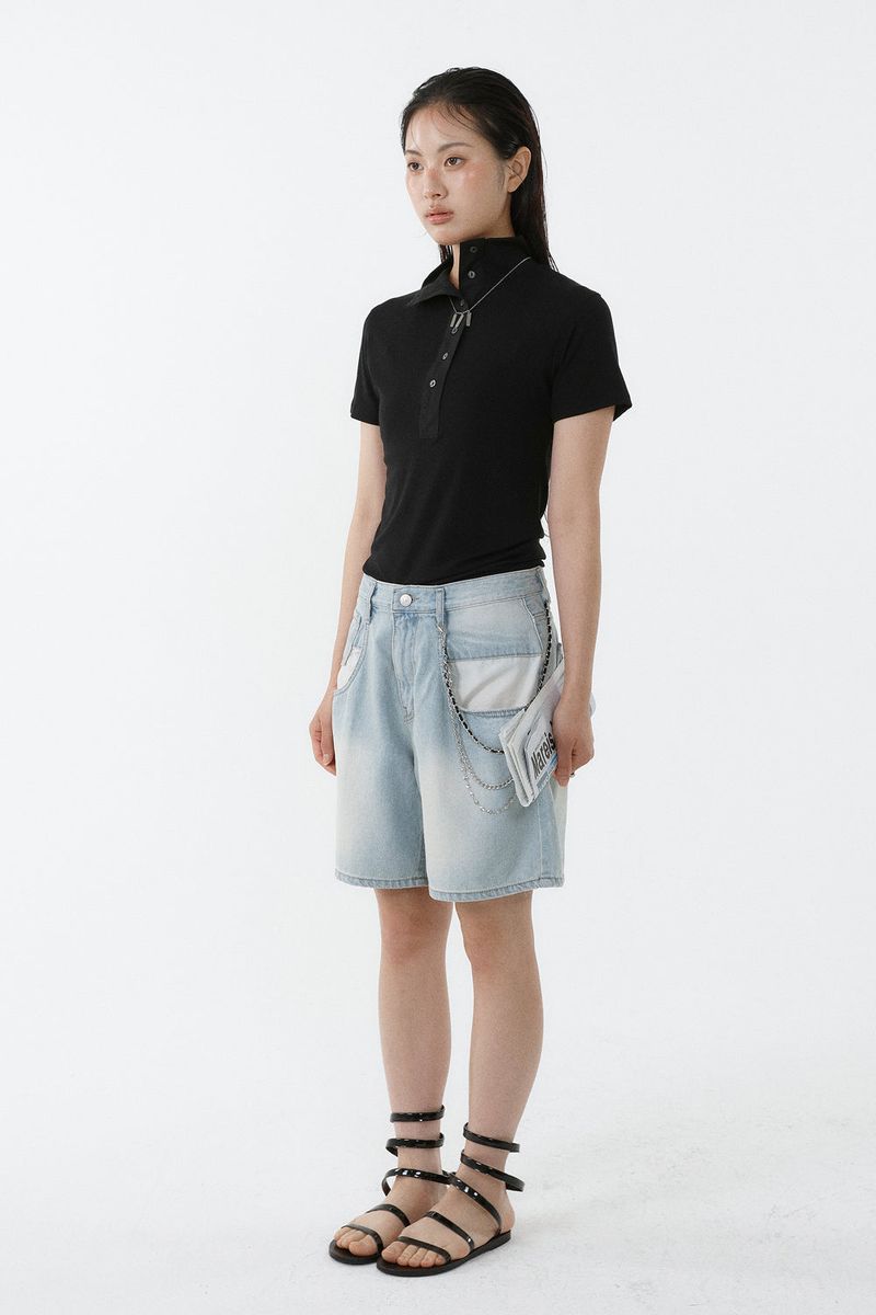 SOFT TENCEL HIGH-NECK TOP_BLACK