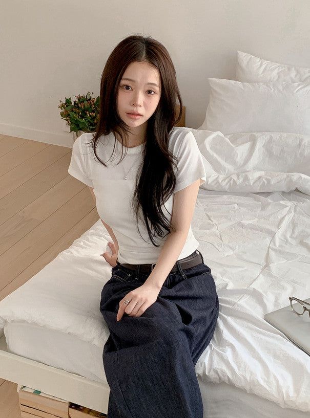 HT Basic Round Short Sleeve T-Shirt (6color)