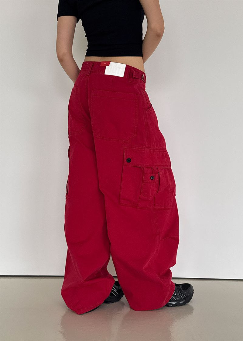POCKET BUTTON CARGO PANTS