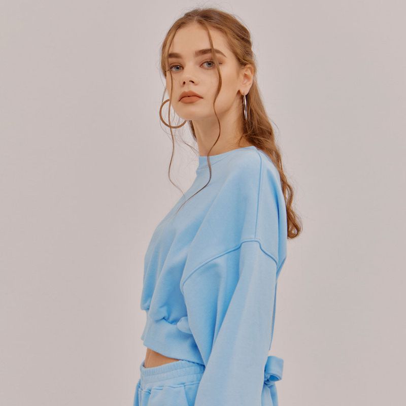 BACK RIBBON SWEAT SHIRT