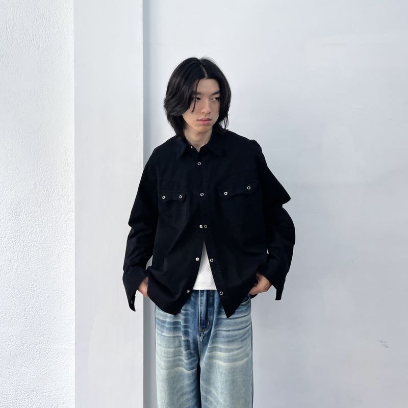 High-Street Structured Twill Shirt