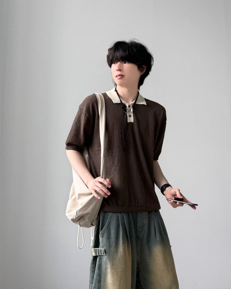 Saint Boucle Collar Knit