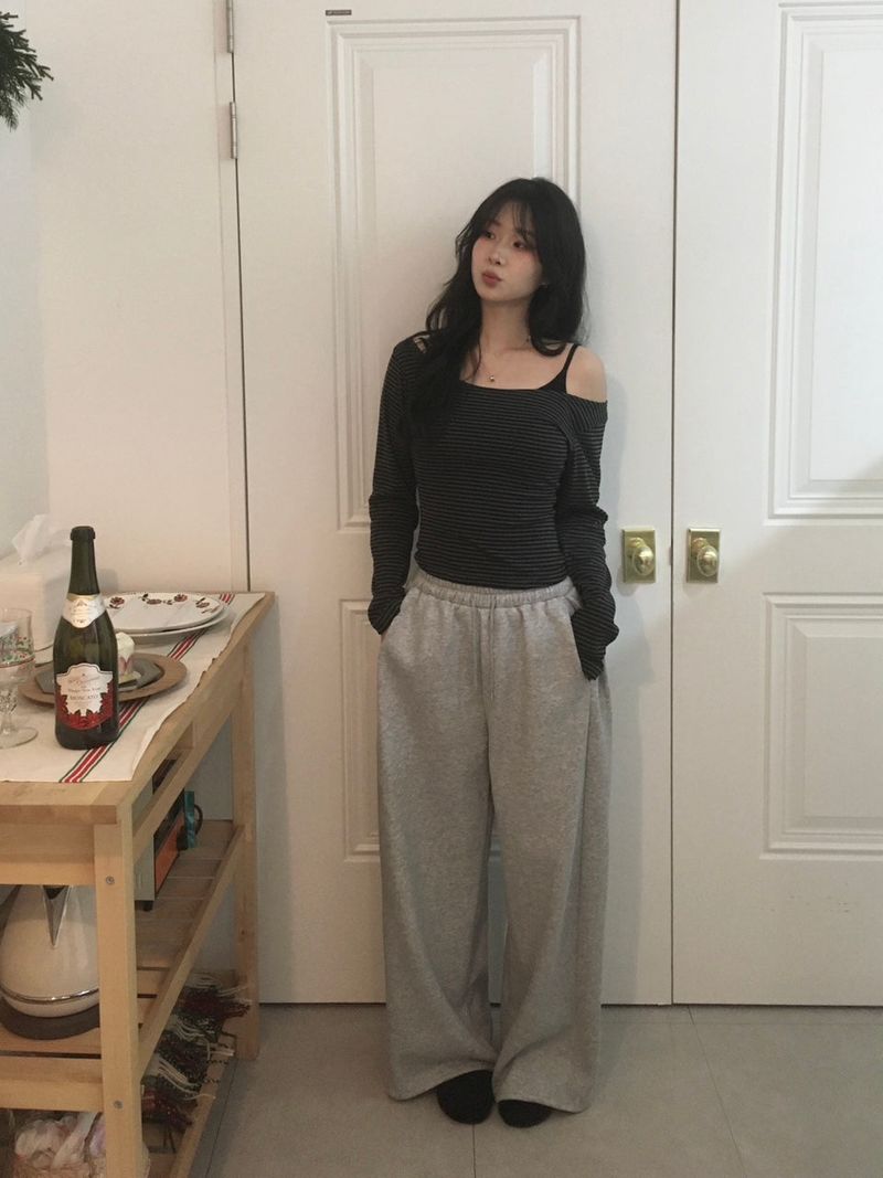 Fur zip-up set