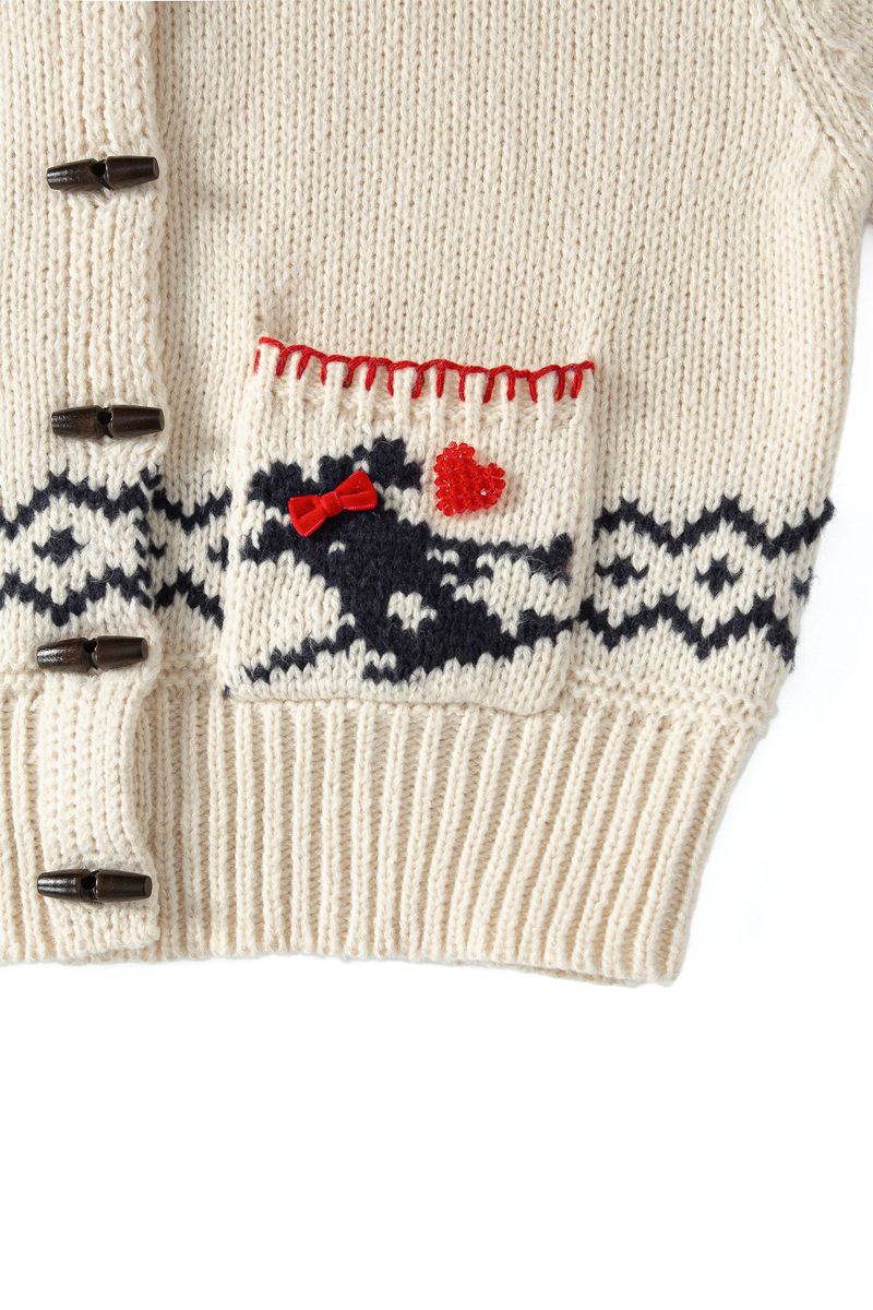 Bunny Heart Cardigan [Ivory]