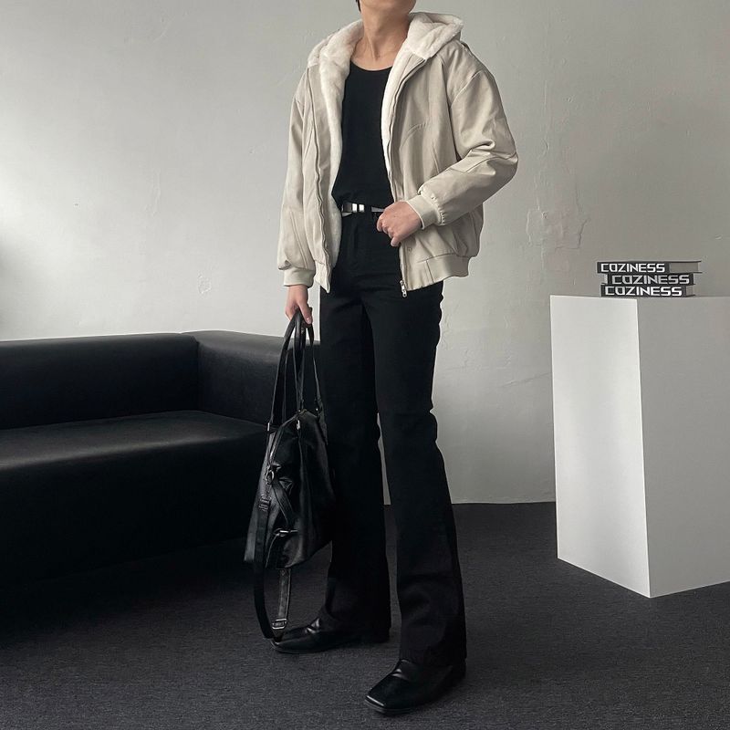 Mink fur lining hooded jacket (2colors/DP21917)