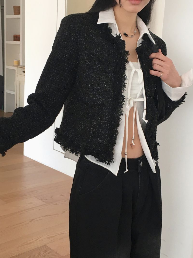 [MADE] Shado Fringe Hook Tweed Jacket
