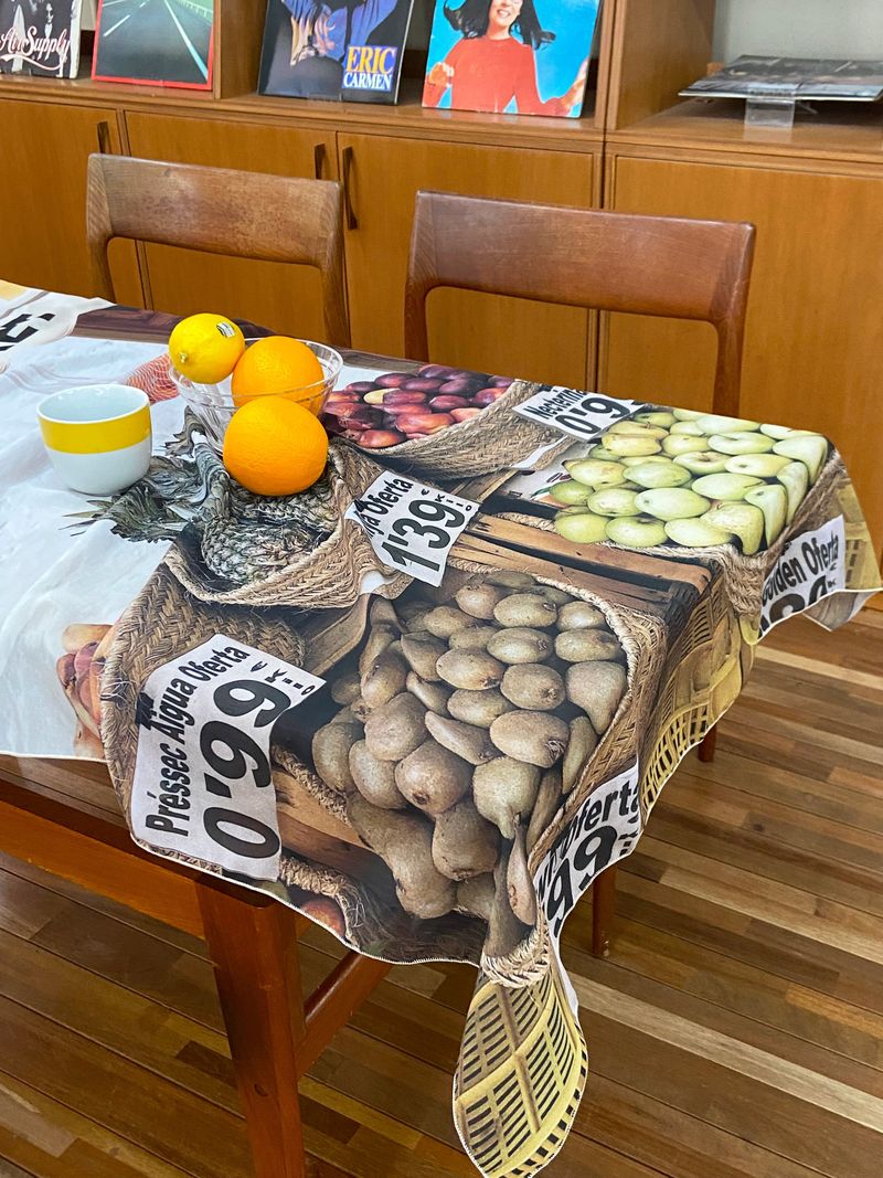 fruit market chiffon fabric poster